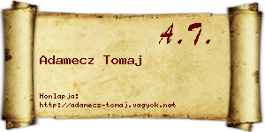 Adamecz Tomaj névjegykártya